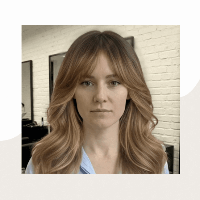 360-Degree Video Preview Showing Long Hairstyle from Multiple Angles in Online AI Try-On