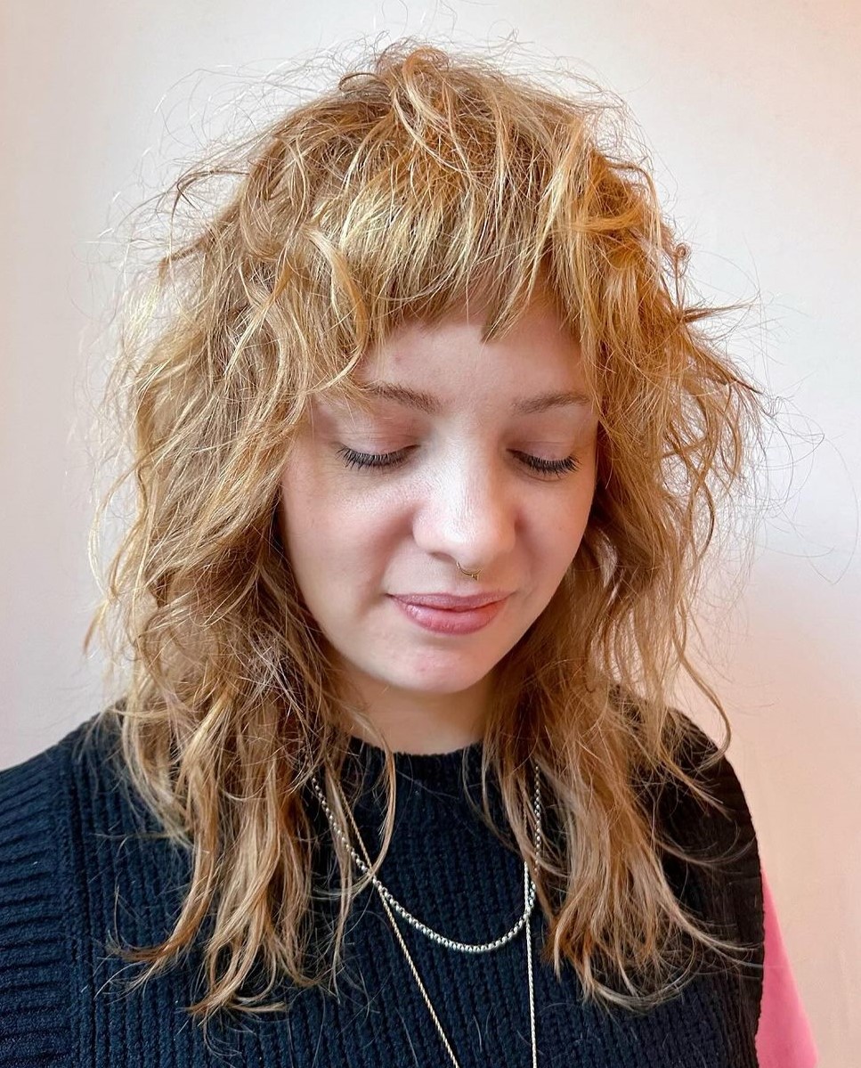 Retro Wolf Cut Wolf Shaggy Cut