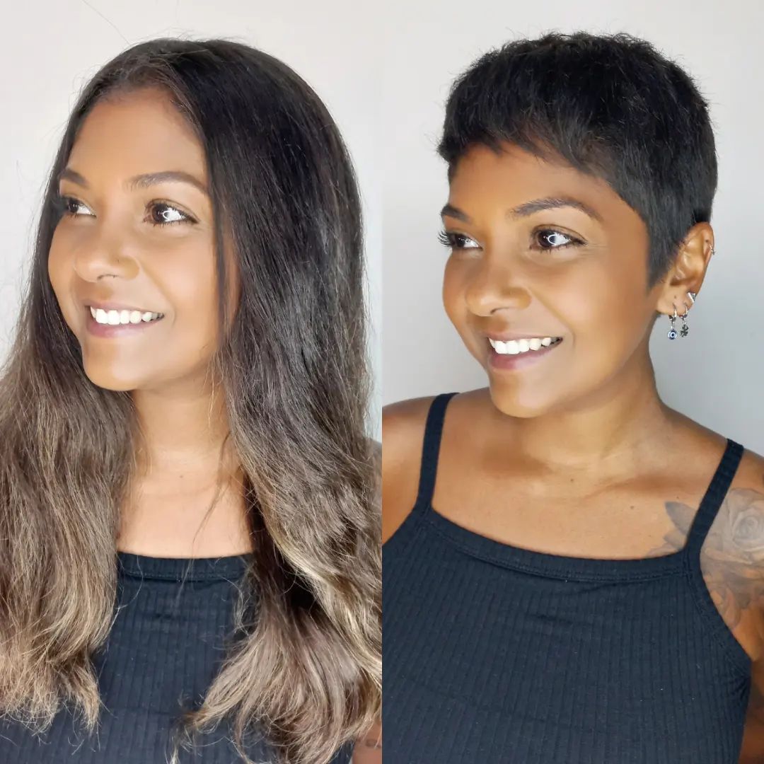 Long Hair to Low Maintenance Pixie Transformation