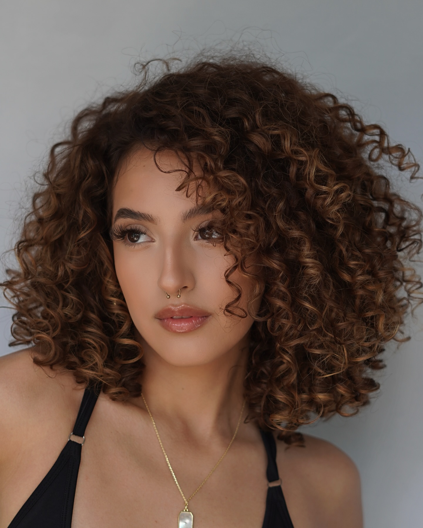 Medium Length Layered Haircut for Curly Hair