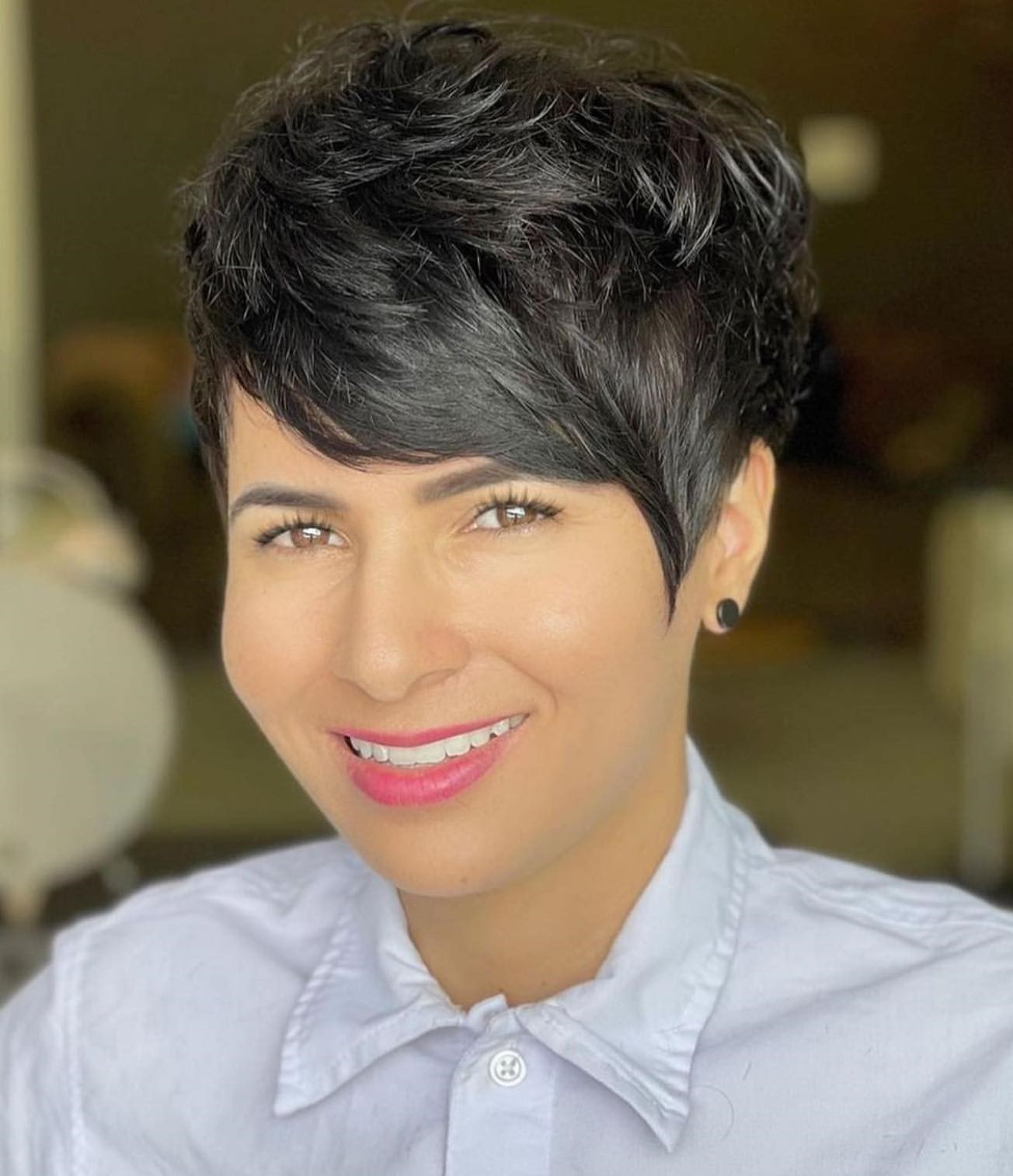 Angular Pixie Cut for Women with Thick Hair