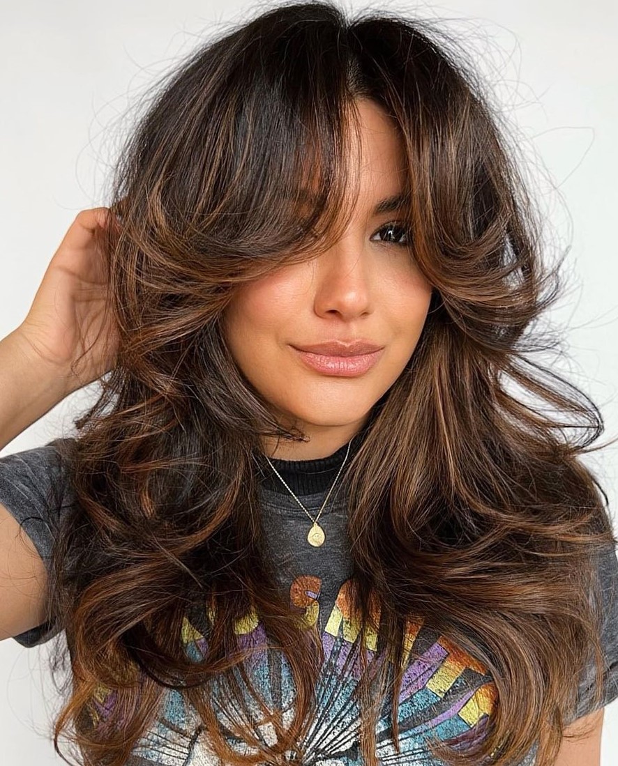 Feathered Bangs and Layered Cut Duo