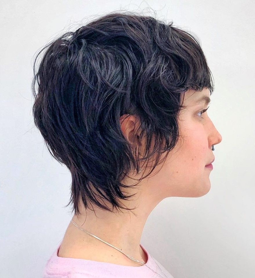 Shaggy Pixie Mullet with Wet Effect
