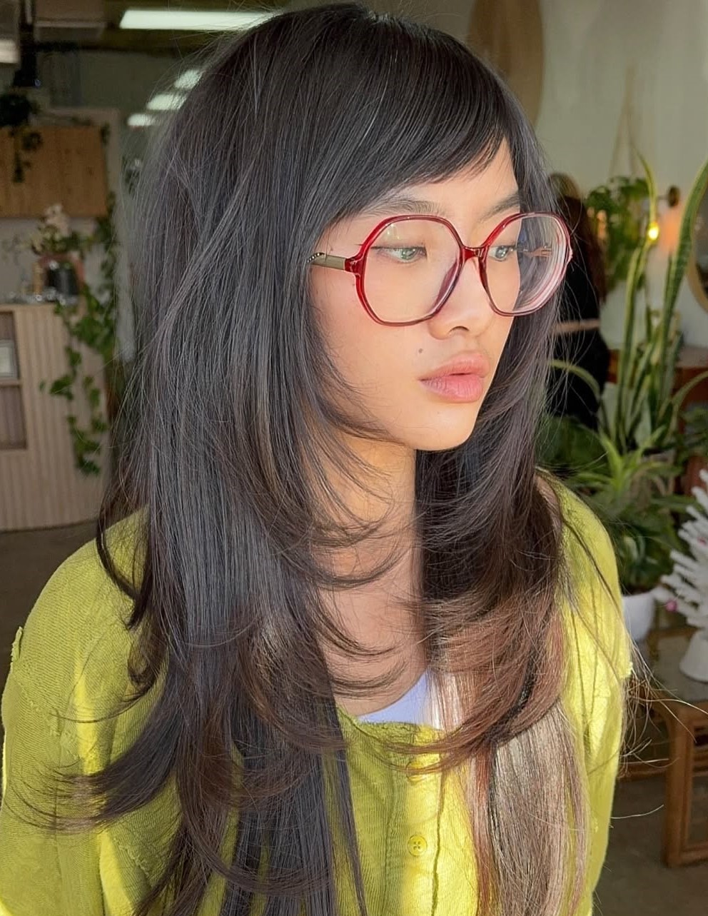 Butterfly Cut with Side Bangs