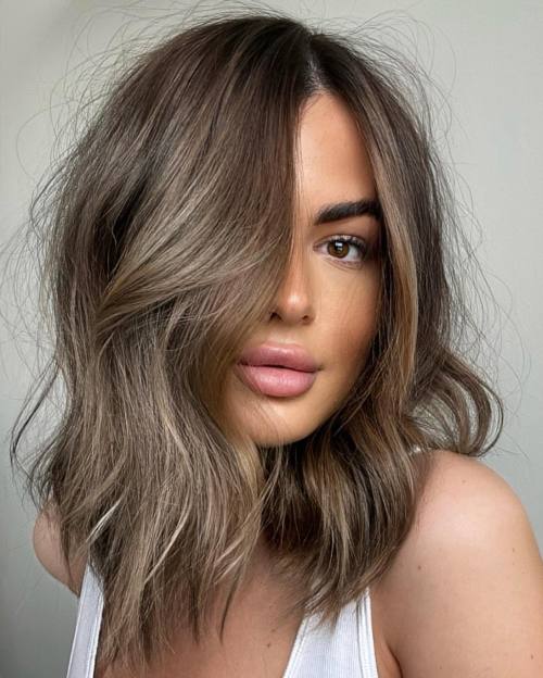 Chic Porcini Brown Hair Color Idea
