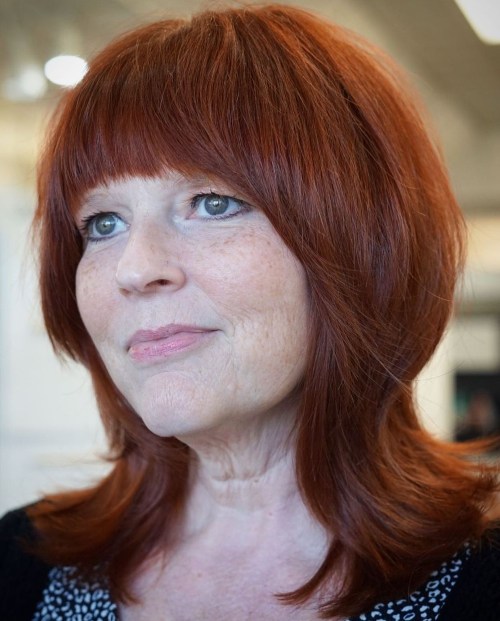 Medium Length Copper Red Hair