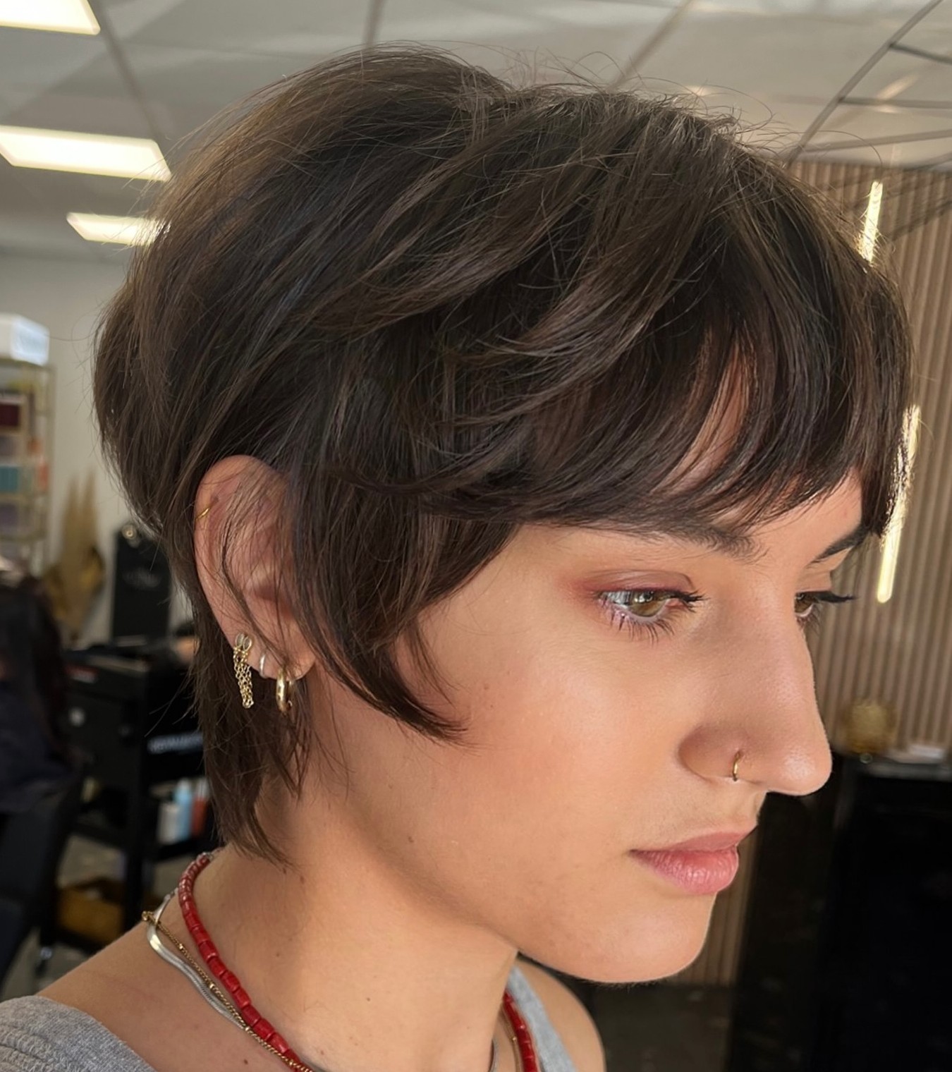 Short Shag for Straight Thick Hair