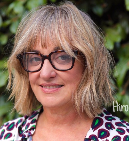 Shaggy Bob with Platinum Highlights