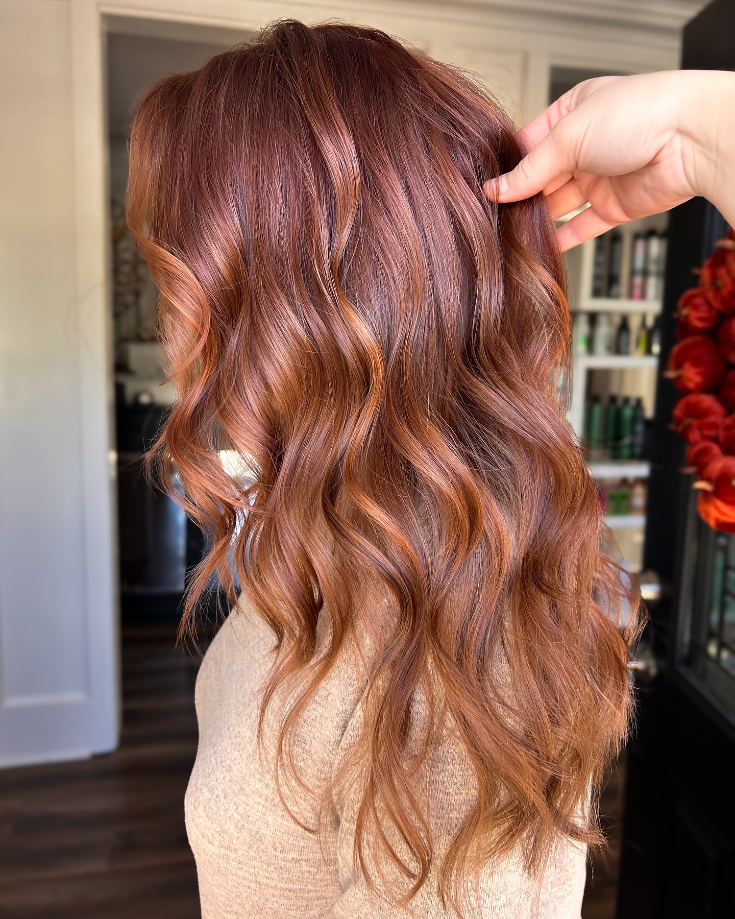 Spicy Auburn Balayage Hair