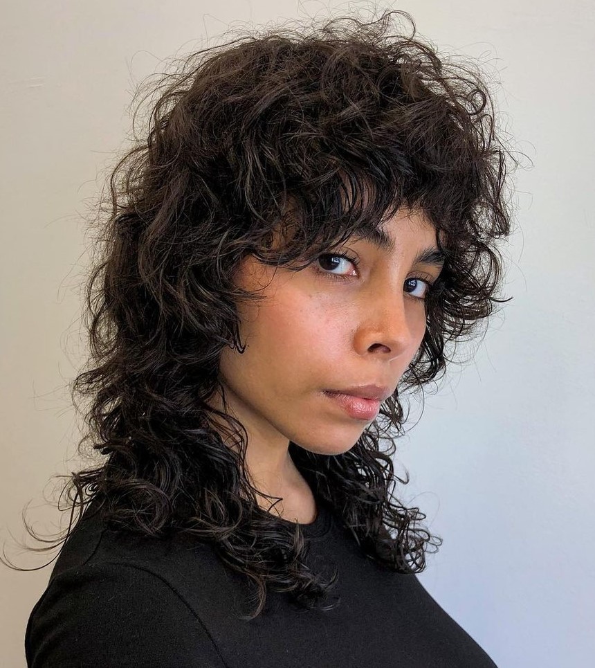 Wolf Cut on Fluffy Wavy Hair