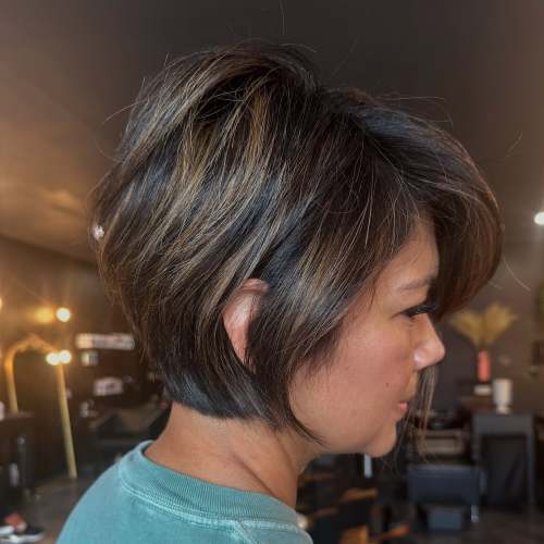 Short Stacked Choppy Cut
