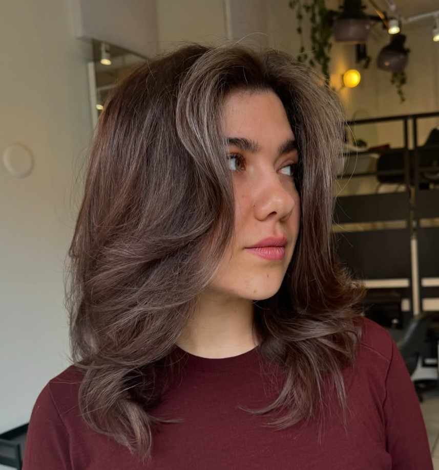 Shoulder-Length Butterfly Cut