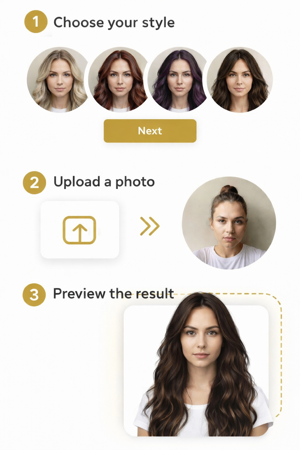 Three-Step Process to Try Long Hair Filter Online for Free