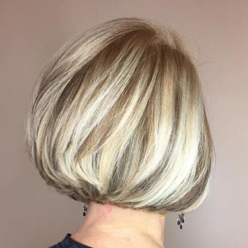 Light Brown Bob With Blonde Balayage