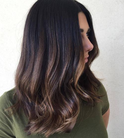 Subtle Balayage For Dark Brown Hair