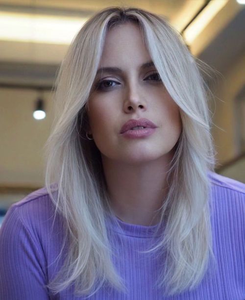 Delicate Wispy Blended Curtain Bangs