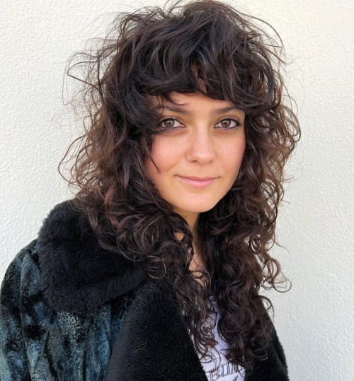 Cute Curly Wolf Hairstyle