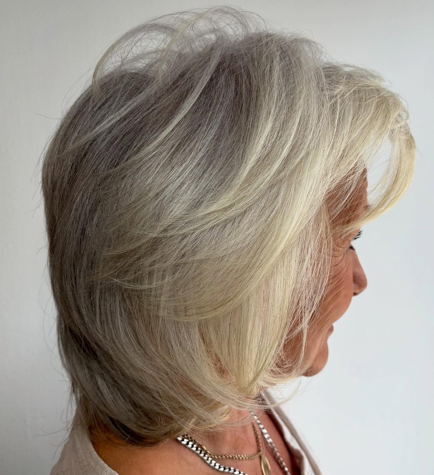 Medium Layered Cut for Older Women