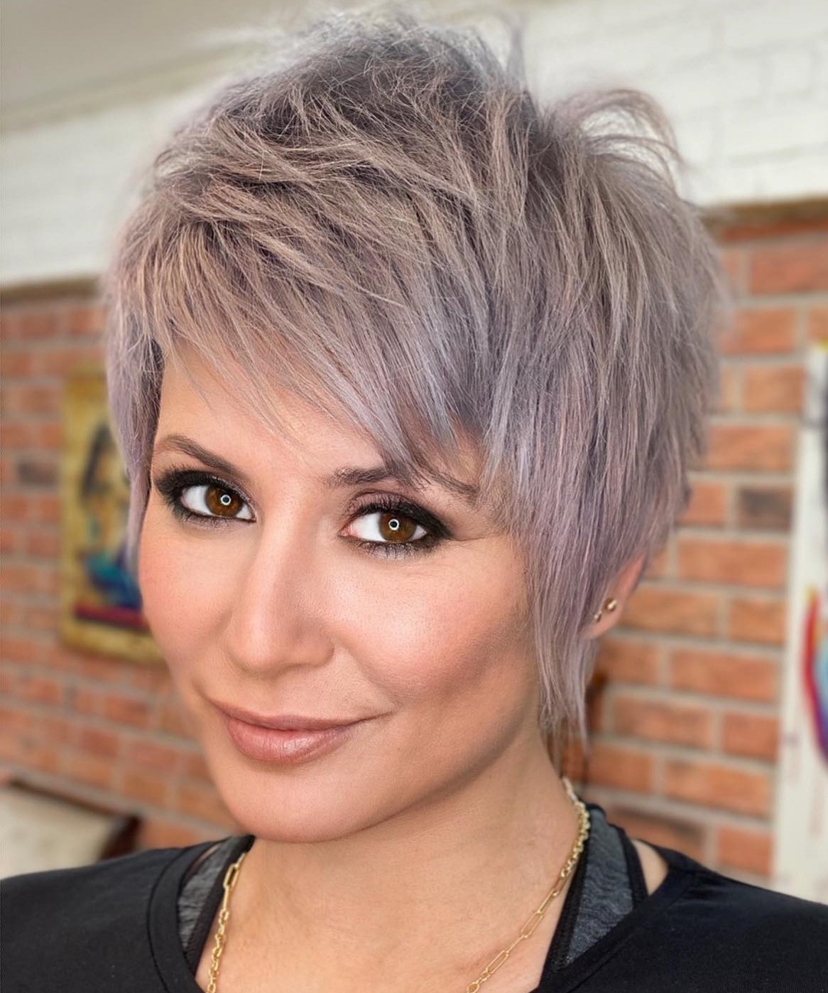 Pixie Wolf Hairstyle for Oval Face