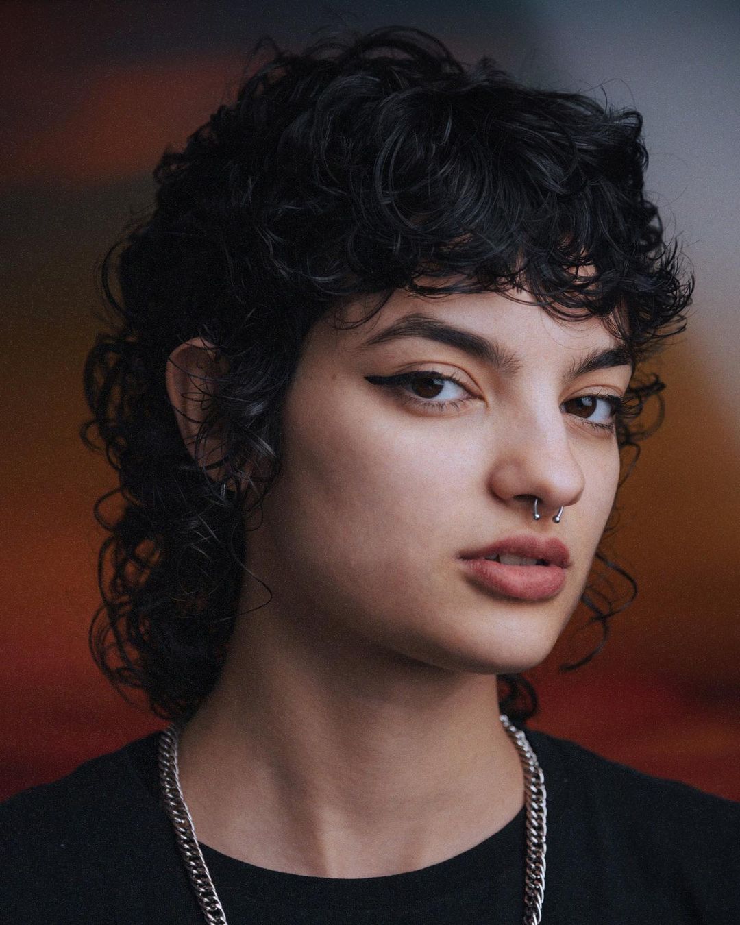 Edgy Wolf Cut Mullet on Angular Face Shape