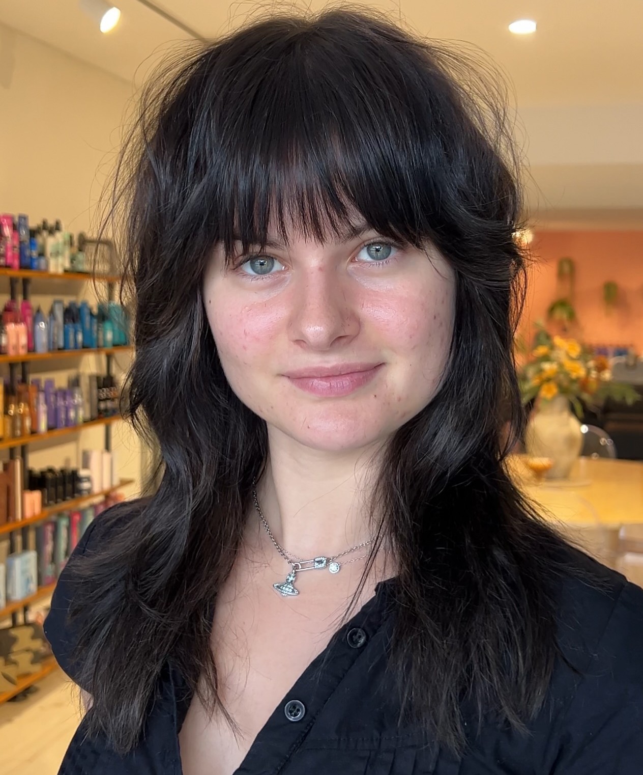 Wolf Cut for a Square Face