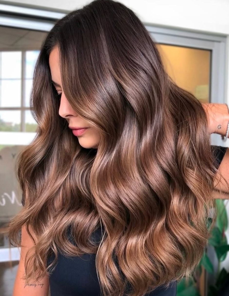 Deep Warm Mocha Brown Hair