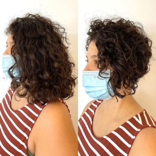 Inverted Bob for Curly Hair