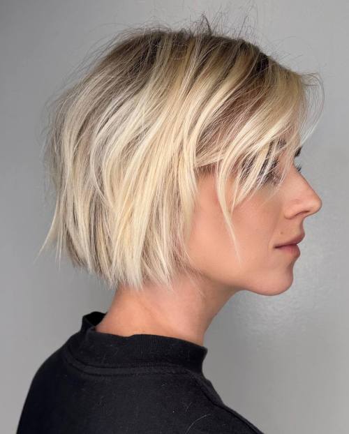 Choppy Bob Crop for Fine Hair