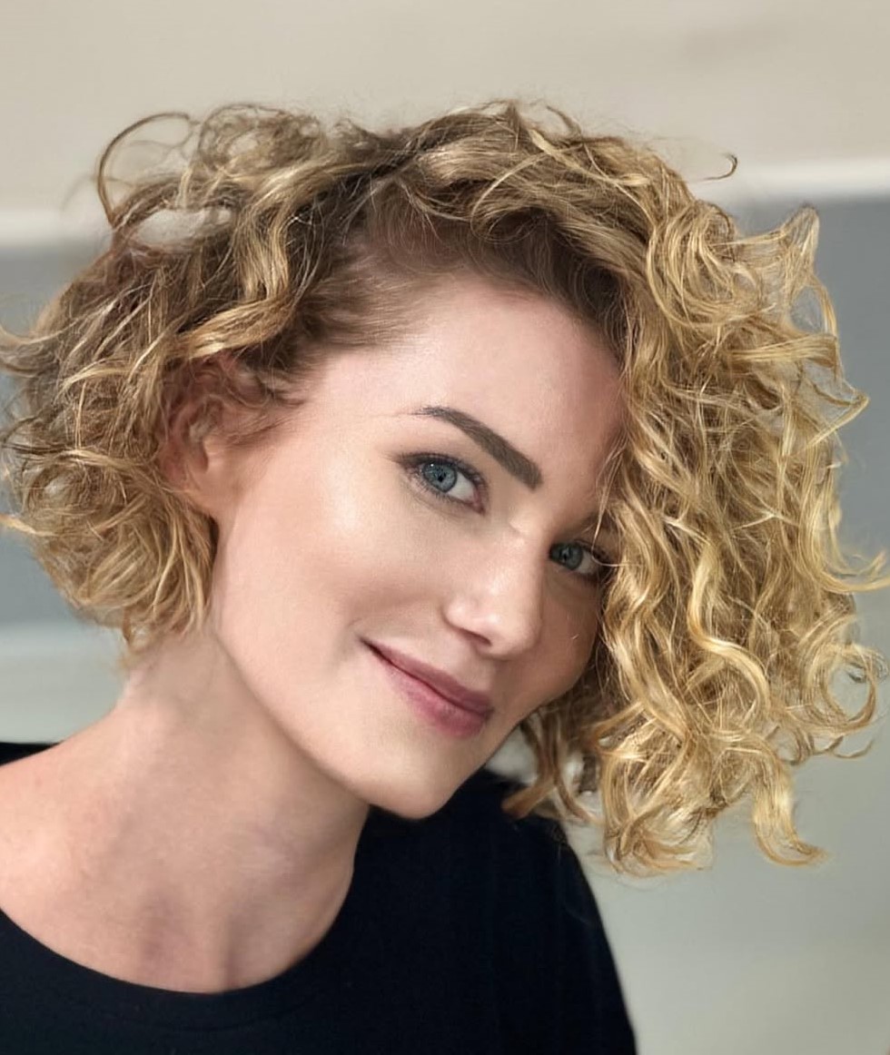 Layered Bob for Curly Hair