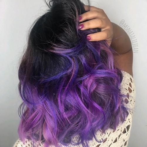 Lavender And Purple Balayage
