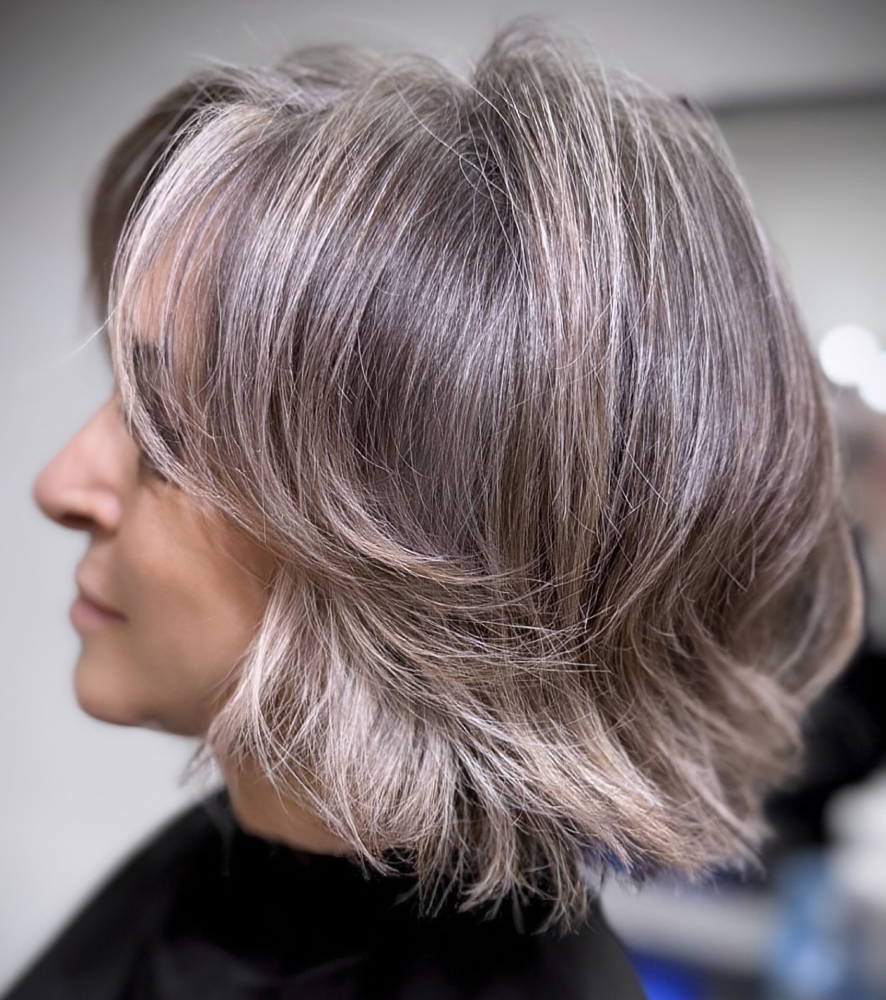 Over Gray Hair with Highlights