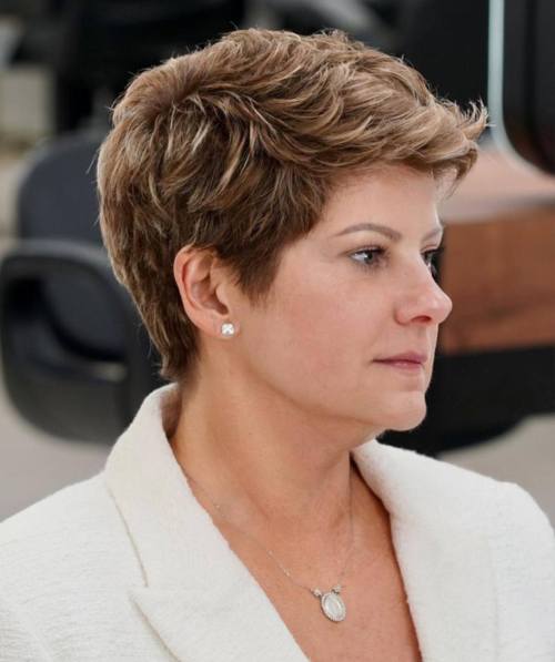 Short Textured Pixie for Thick Coarse Hair