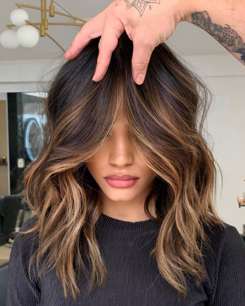 Apricot Bronde Balayage Shag
