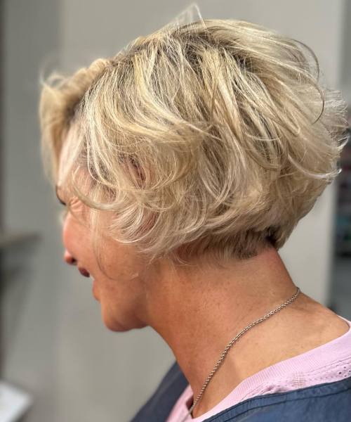 Neck Length Messy Pixie Bob For Thin Hair
