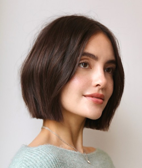 Blunt Face Framing Bob Hairstyle