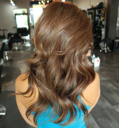 Medium Brown Layered Hair