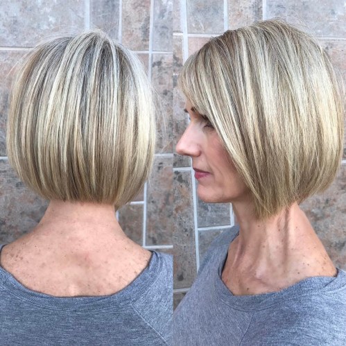 Subtly Angled Bob For Straight Hair