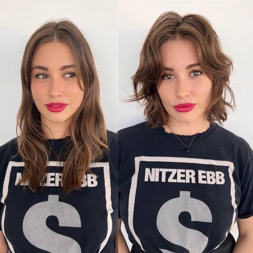 Neck Length Shag Before and After