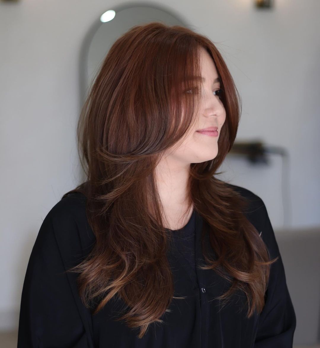 Medium-Length Butterfly Layers Face Framing Butterfly Haircut