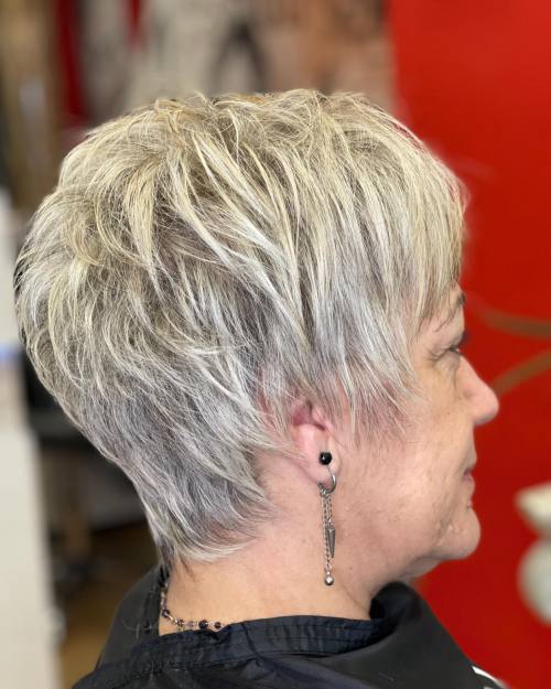 Short Jaggy Cut with Feathered Crown