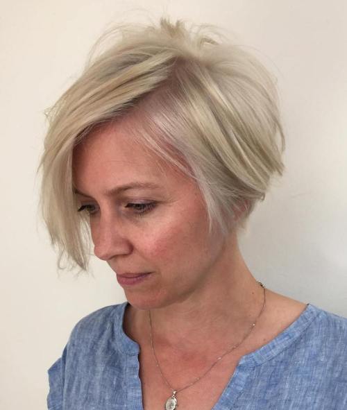 Ash Blonde Bob for Women Over 40